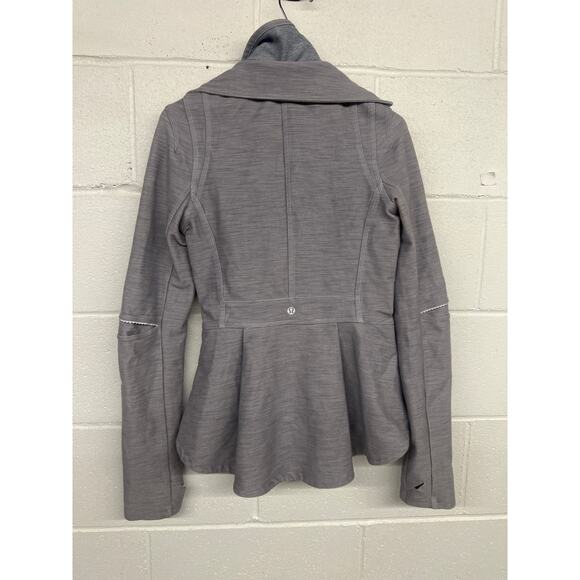 Lululemon Sz 4 Gray Ride On Blazer Moto Dickey Athleisure Jacket - Picture 5 of 6